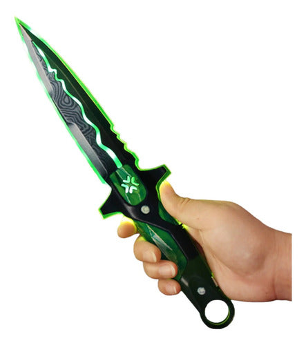Cuchillo Valorant Vct Lock//in Collection Acrílico Led Verde