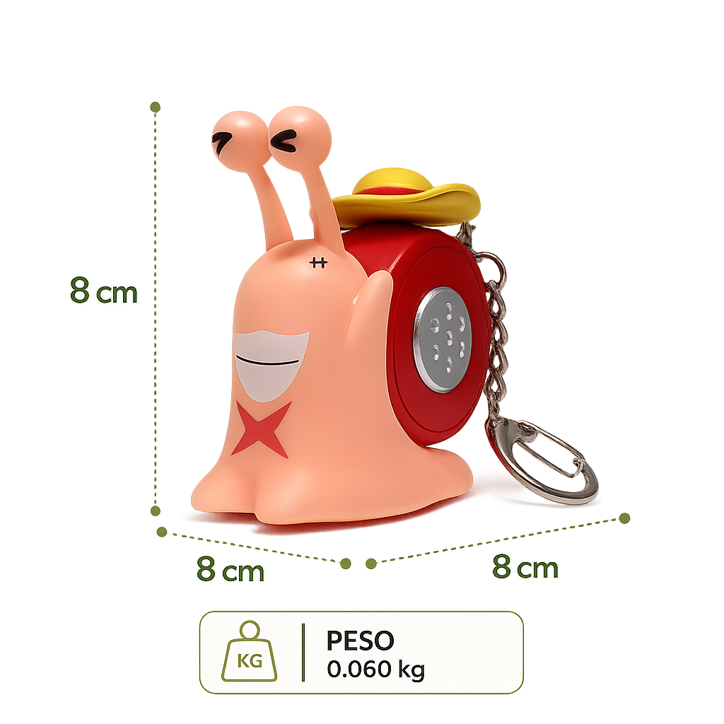 Llavero DenDen Mushi Luffy con Sonido