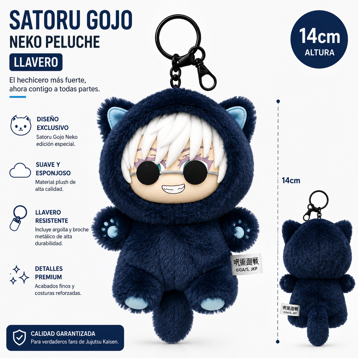 Llavero Gojo Neko Peluche