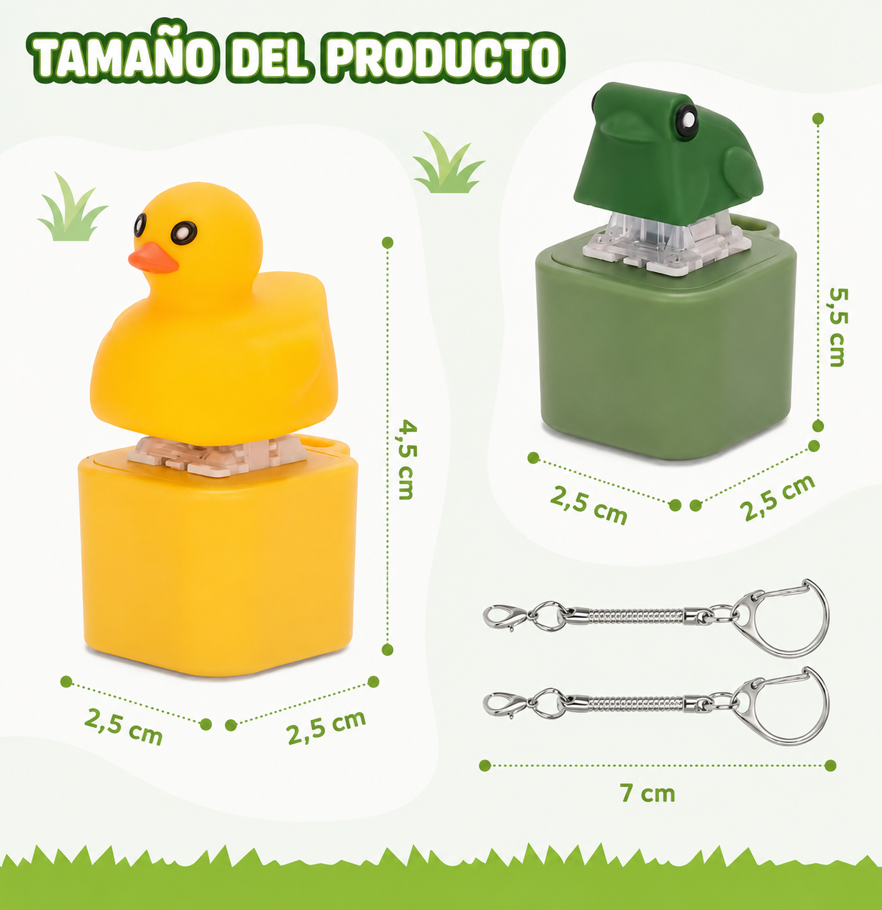 Llavero tipo tecla Rana con sonido