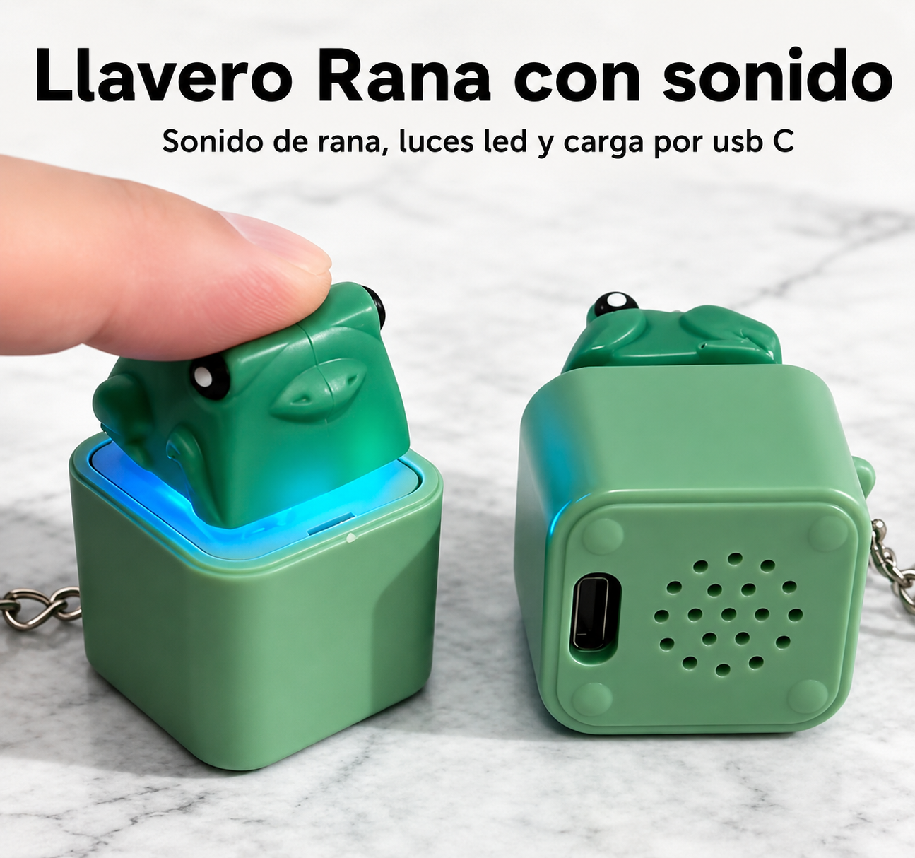 Llavero tipo tecla Rana con sonido